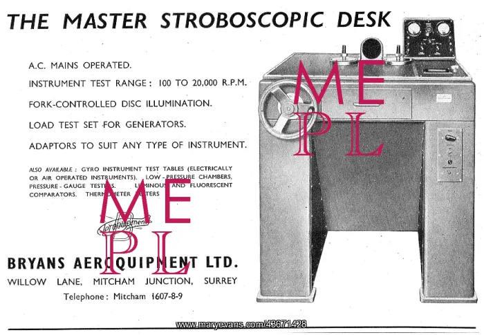 : Bryans Aeroquipment Master Stroboscopic Desk : Bryans Aeroquipment Master Stroboscopic Desk