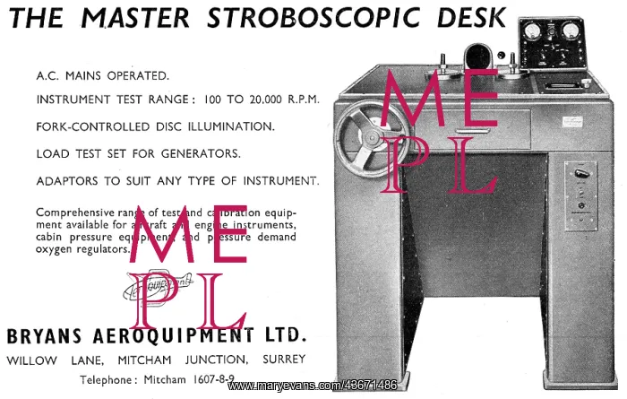 : Bryans Aeroquipment Master Stroboscopic Desk : Bryans Aeroquipment Master Stroboscopic Desk