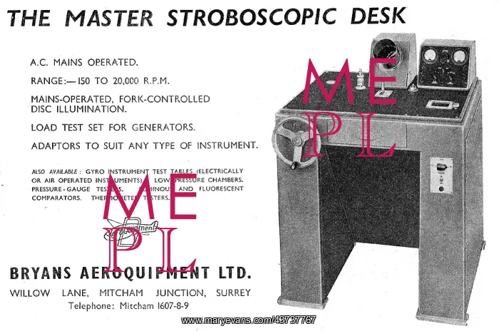 : Bryans Aeroquipment - Master Stroboscopic Desk : Bryans Aeroquipment - Master Stroboscopic Desk