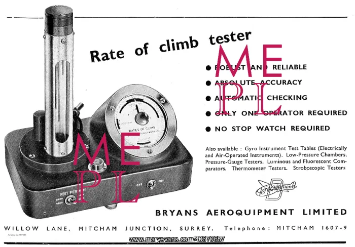 : Bryans Aeroquipment Rate Of Climb Tester : Bryans Aeroquipment Rate Of Climb Tester