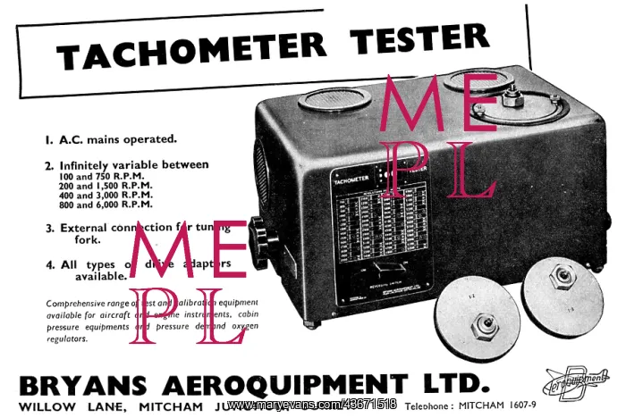 : Bryans Aeroquipment Tachometer Tester : Bryans Aeroquipment Tachometer Tester