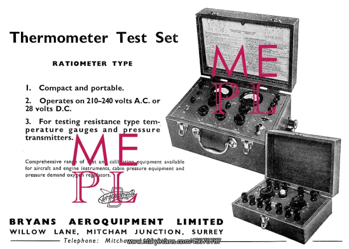  : Bryans Aeroquipment Thermometer Test Set