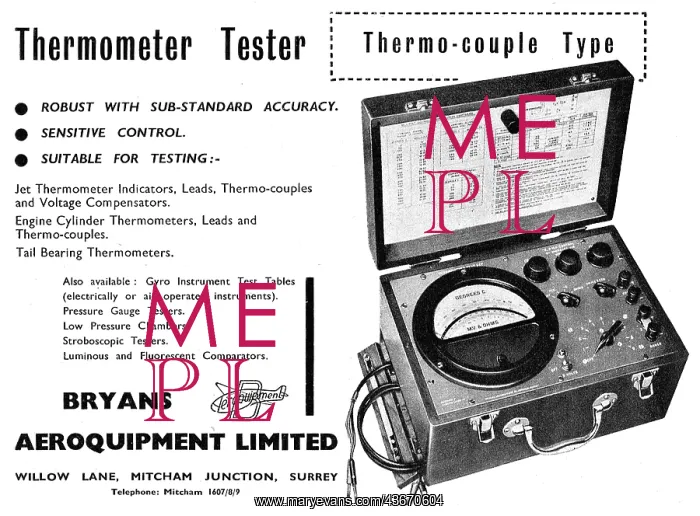 : Bryans Aeroquipment Thermometer Tester : Bryans Aeroquipment Thermometer Tester