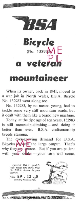  : BSA Bicycles