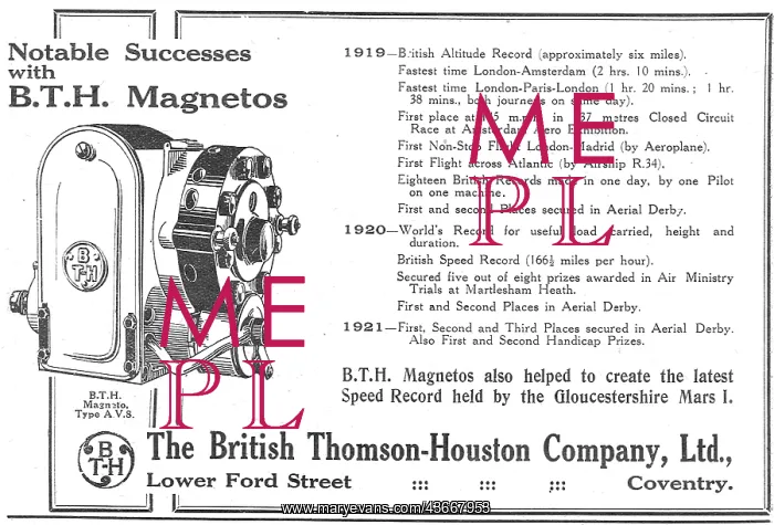 : BTH Aero-Engine Magnetos : BTH Aero-Engine Magnetos