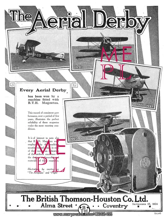: BTH Aero Engine Magnetos - Aerial Derby : BTH Aero Engine Magnetos - Aerial Derby