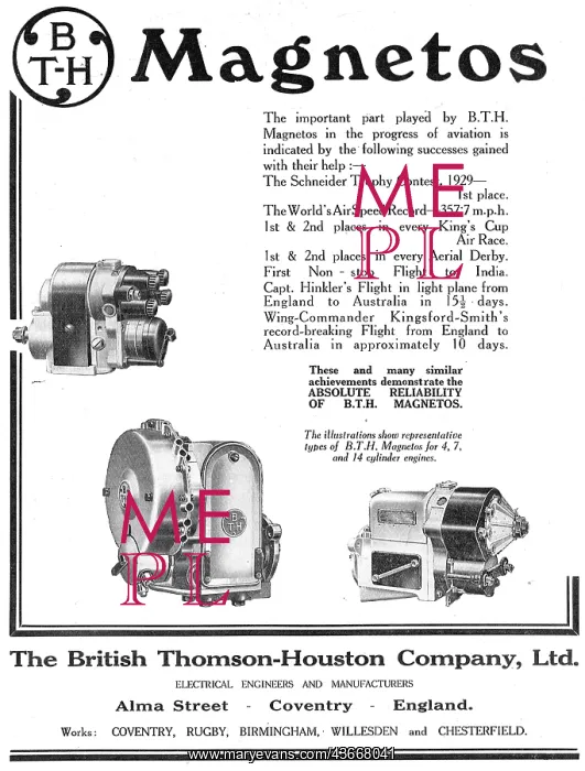 : BTH Aero Engine Magnetos Contribution : BTH Aero Engine Magnetos Contribution