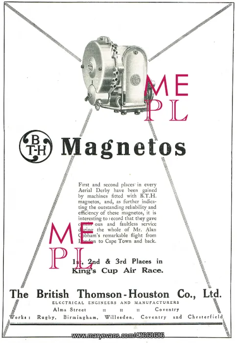 : BTH Magnetos 1st & Second Places In Every Aerial Derby : BTH Magnetos 1st & Second Places In Every Aerial Derby