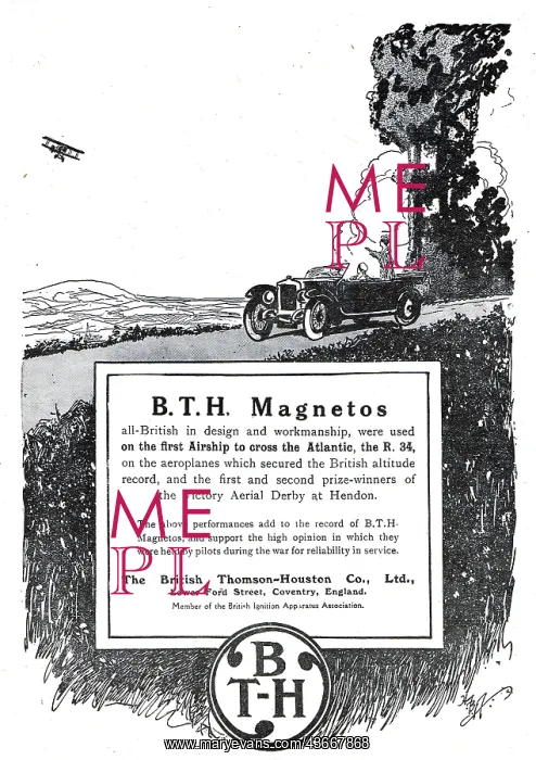 : BTH Magnetos Used On The Atlantic R34 Airship : BTH Magnetos Used On The Atlantic R34 Airship