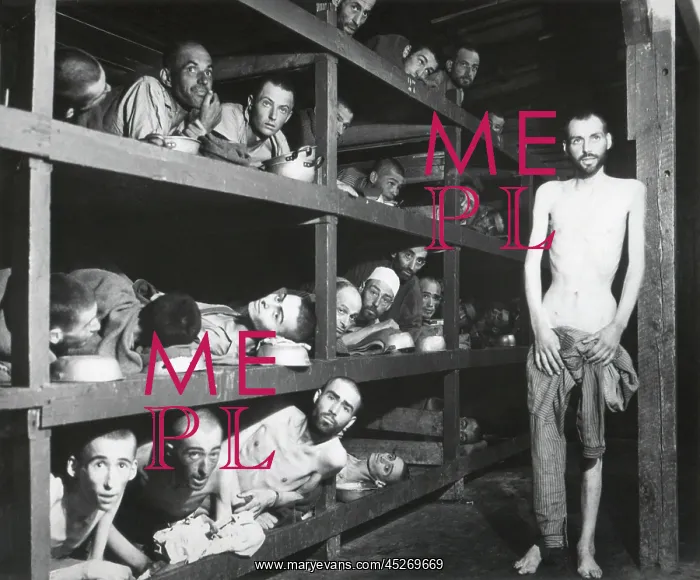 : Buchenwald concentration camp survivors in their : Buchenwald concentration camp survivors in their