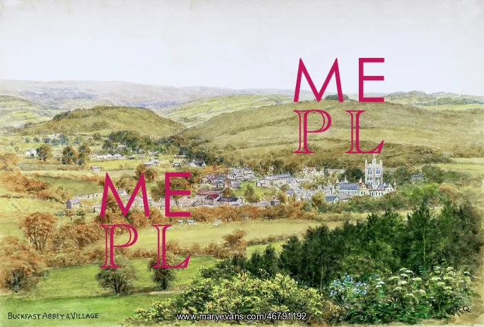 : Buckfast Abbey and Village, Dartmoor, Devon : Buckfast Abbey and Village, Dartmoor, Devon