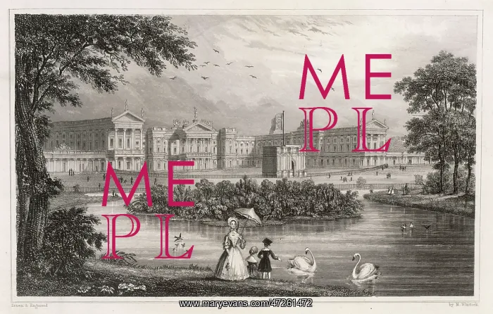 : BUCKINGHAM PALACE 1843 : BUCKINGHAM PALACE 1843