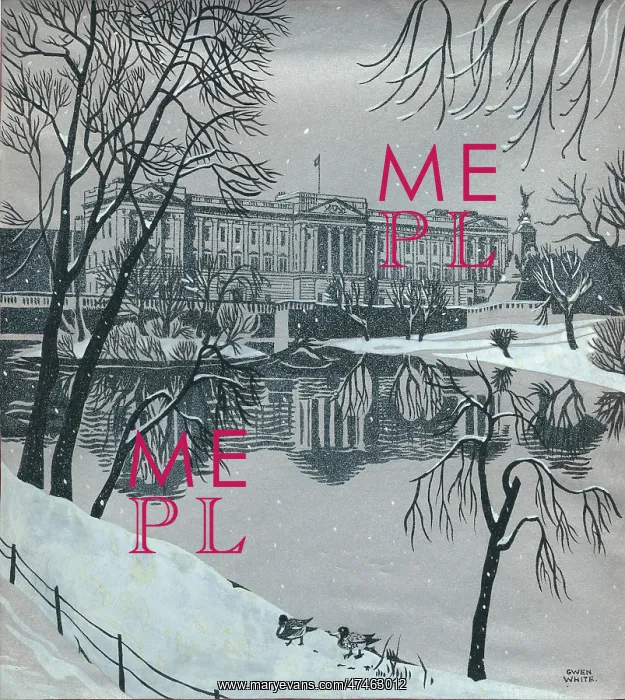 : Buckingham Palace ? snowscene with lake : Buckingham Palace ? snowscene with lake