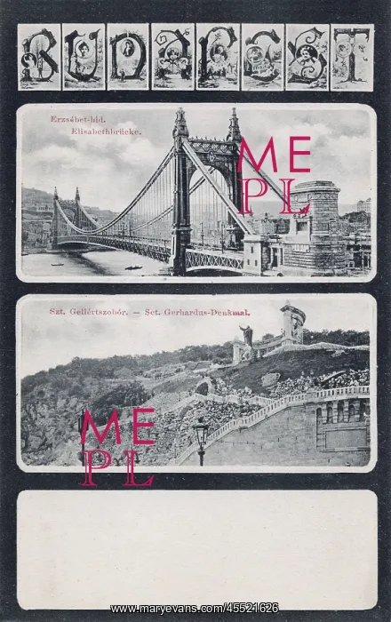 : Budapest - Elisabeth Bridge & Gellert Hill : Budapest - Elisabeth Bridge & Gellert Hill