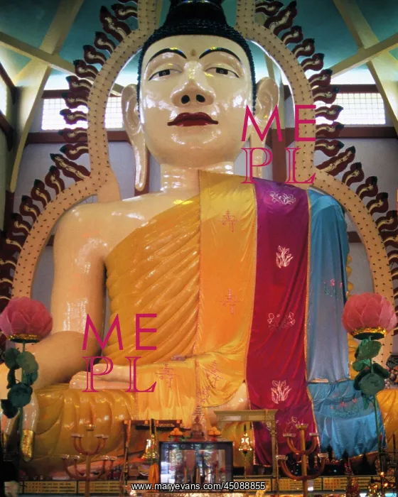 : Buddha Statue in the Temple of 1, 000 Lights is : Buddha Statue in the Temple of 1, 000 Lights is