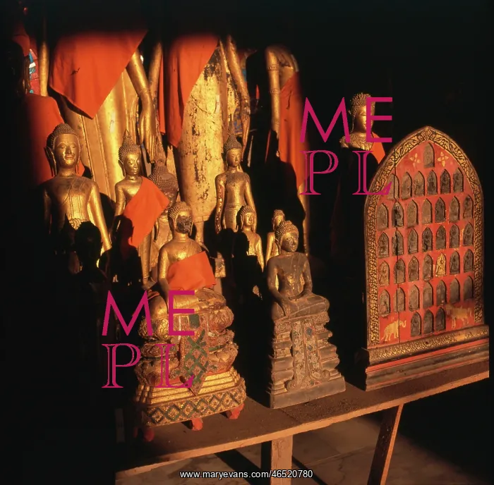 : Buddhas at Wat Xieng Thong, Luang Prabang, Laos : Buddhas at Wat Xieng Thong, Luang Prabang, Laos
