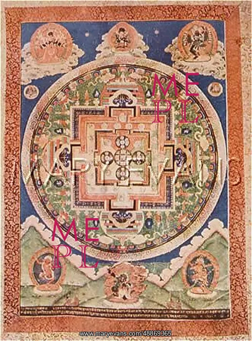 : Buddhist concept of the universe or cosmos: a mandala : Buddhist concept of the universe or cosmos: a mandala