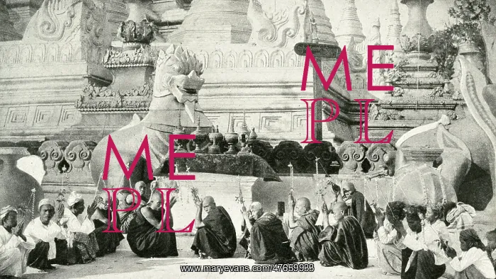 : Buddhist monks praying, Rangoon, Burma, South East Asia : Buddhist monks praying, Rangoon, Burma, South East Asia