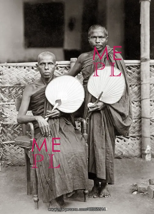 : Buddhist priests, Ceylon (Sri Lanka), circa 1880s