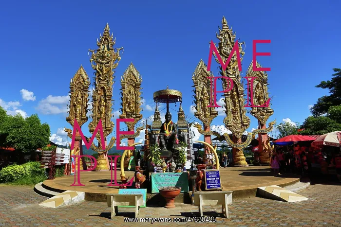 : Buddhist Shrine, Golden Triangle, Thailand : Buddhist Shrine, Golden Triangle, Thailand