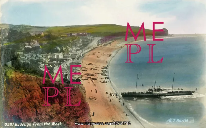 : Budleigh Salterton, Devon - viewed from the West : Budleigh Salterton, Devon - viewed from the West