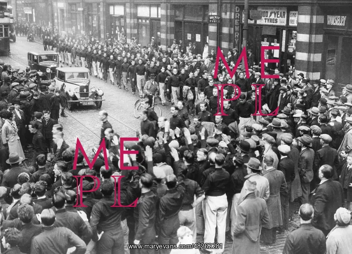 : BUF march in Manchester, 1933 : BUF march in Manchester, 1933