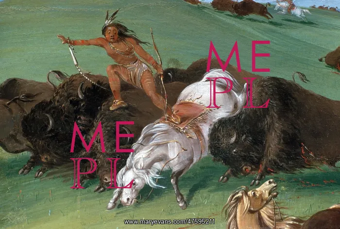  : Buffalo Chase, Upper Missouri, by George Catlin