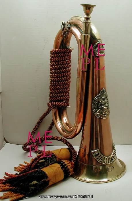 : Bugle owned by Buglers Bowman of Royal Hampshire Reg : Bugle owned by Buglers Bowman of Royal Hampshire Reg