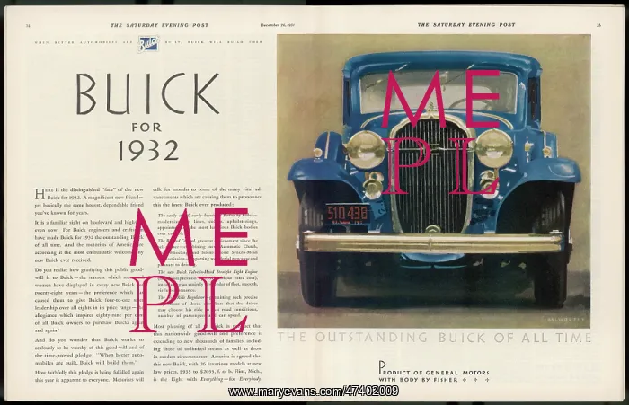: BUICK FOR 1932 : BUICK FOR 1932