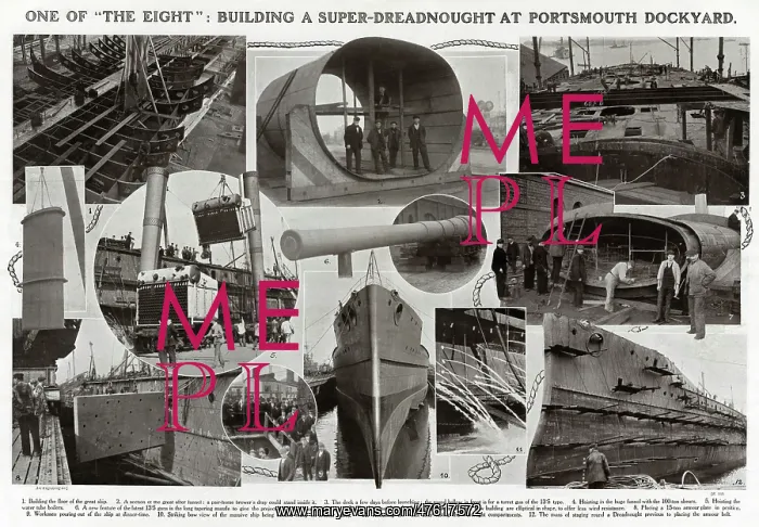 : Building of the battleship Dreadnought 1909 : Building of the battleship Dreadnought 1909