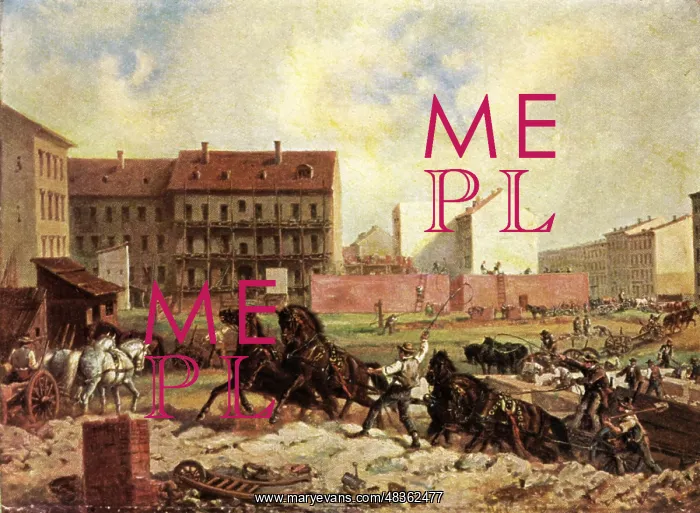 : Building boom in Berlin, around 1875 : Building boom in Berlin, around 1875