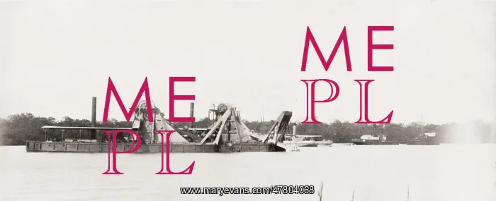 : Building Panama canal, Dredger on Fox River : Building Panama canal, Dredger on Fox River