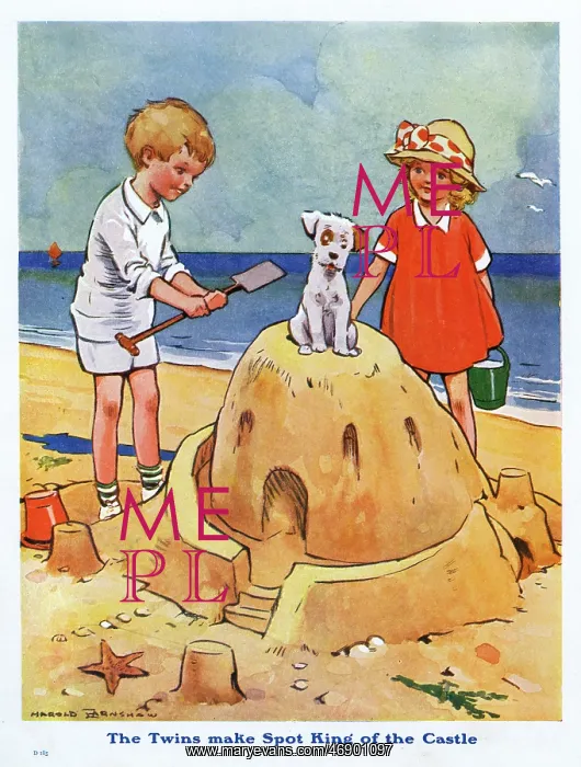 : Building a sand castle : Building a sand castle