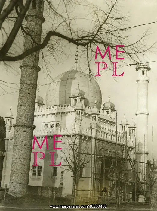 : Building site of the Berlin mosque, around 1927 : Building site of the Berlin mosque, around 1927