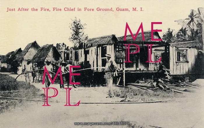 : Buildings after a fire on Guam, Western Pacific : Buildings after a fire on Guam, Western Pacific