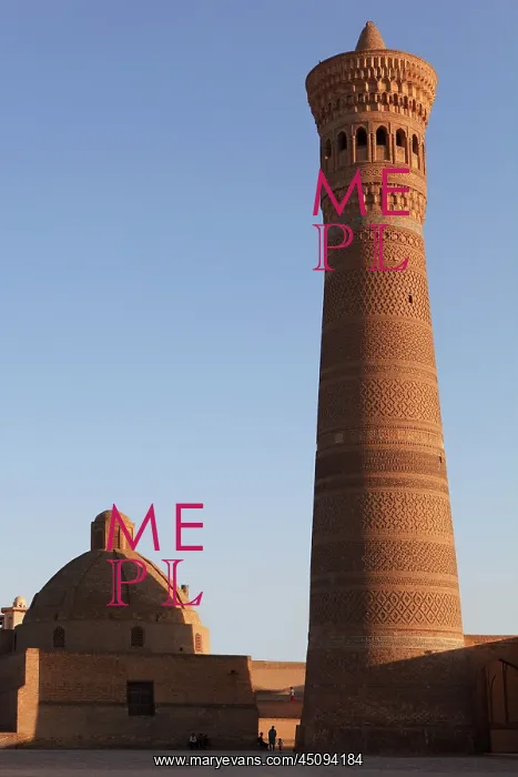 : Bukhara. Low angle view of Kalyan Minaret, 1127, : Bukhara. Low angle view of Kalyan Minaret, 1127,