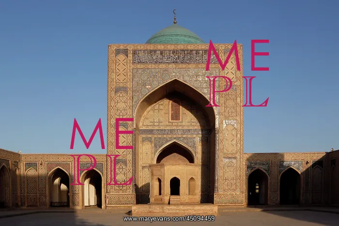 : Bukhara. Low angle view of octagonal pavilion : Bukhara. Low angle view of octagonal pavilion
