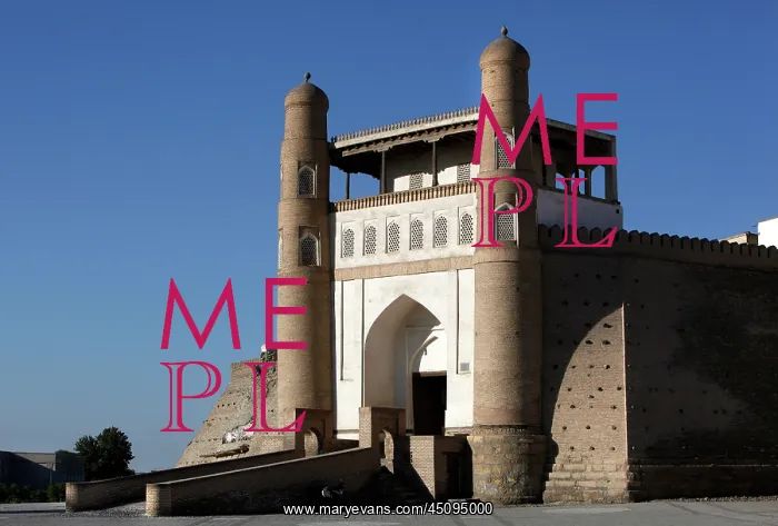 : Bukhara. General view of the main gate, Ark Fortress : Bukhara. General view of the main gate, Ark Fortress