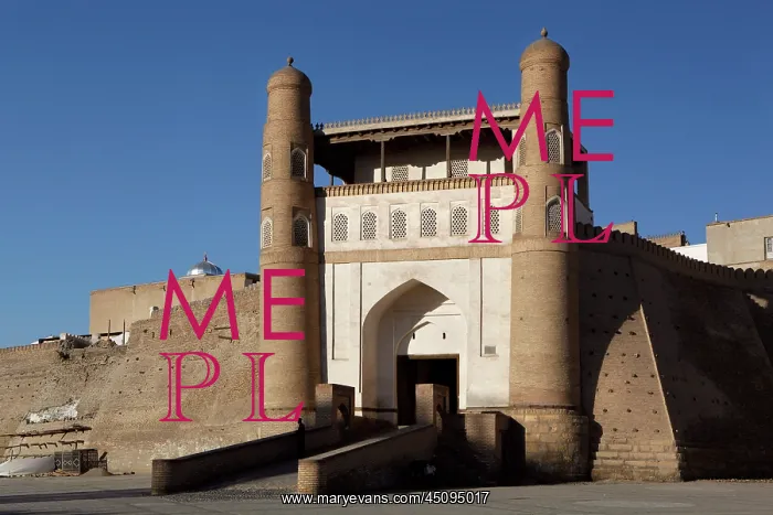 : Bukhara. General view of the main gate, Ark Fortress : Bukhara. General view of the main gate, Ark Fortress