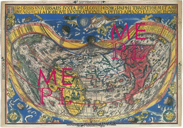 : Bulb-Shaped World Map 1520 : Bulb-Shaped World Map 1520