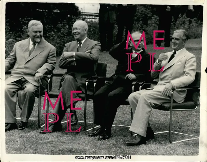 : Bulganin, Eisenhower, Faure, Eden, at UN in Geneva : Bulganin, Eisenhower, Faure, Eden, at UN in Geneva