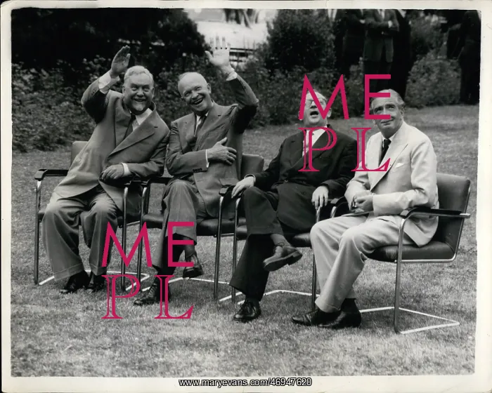 : Bulganin, Eisenhower, Faure, Eden, at UN in Geneva : Bulganin, Eisenhower, Faure, Eden, at UN in Geneva