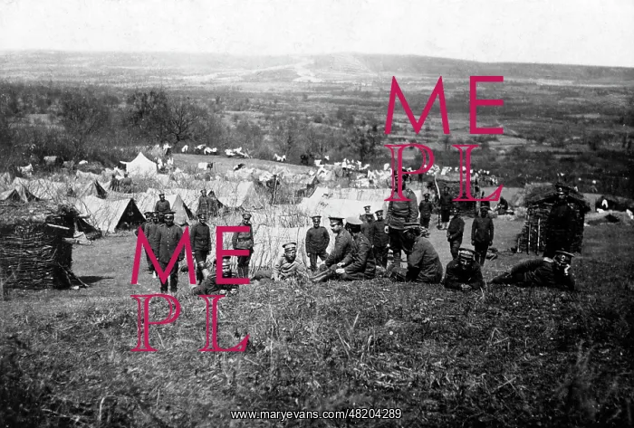 : Bulgarian camp in Macedonia, 1916 : Bulgarian camp in Macedonia, 1916