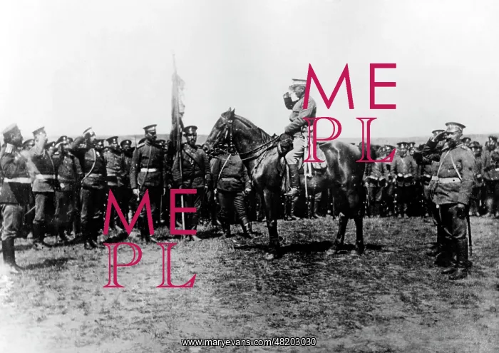 : Bulgarian general delivers a speech, 1916 : Bulgarian general delivers a speech, 1916