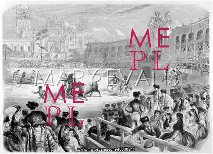 : BULLFIGHT SEVILLE 1859 : BULLFIGHT SEVILLE 1859