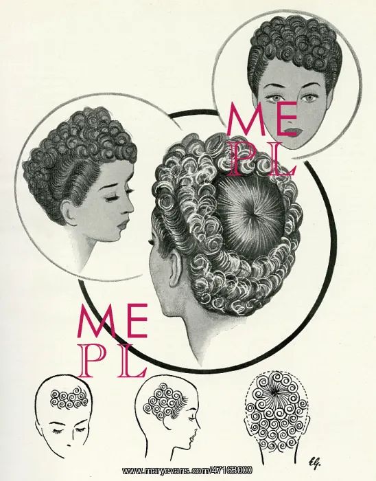 : Bull's eye hairstyle 1940s : Bull's eye hairstyle 1940s