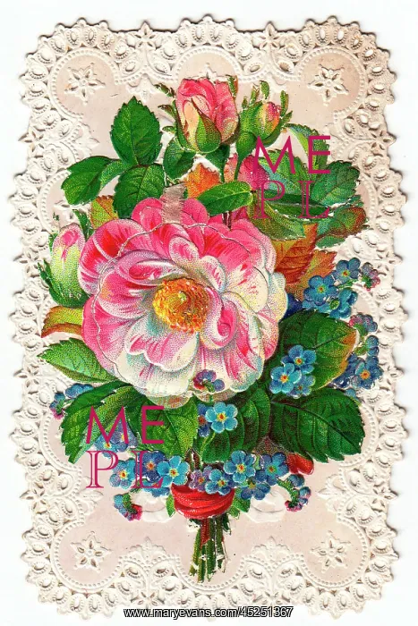 : Bunch of assorted flowers on a greetings card : Bunch of assorted flowers on a greetings card