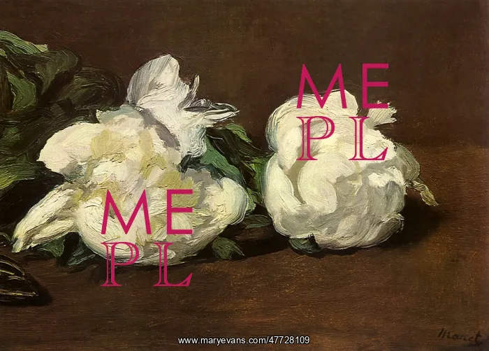  : Bunch of Peonies and Pruning, by Manet