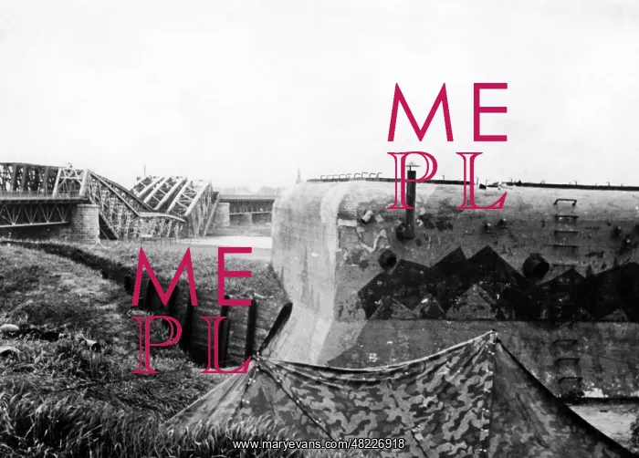 : Bunker and bridge destroyed by the Dutch in the Netherla : Bunker and bridge destroyed by the Dutch in the Netherla