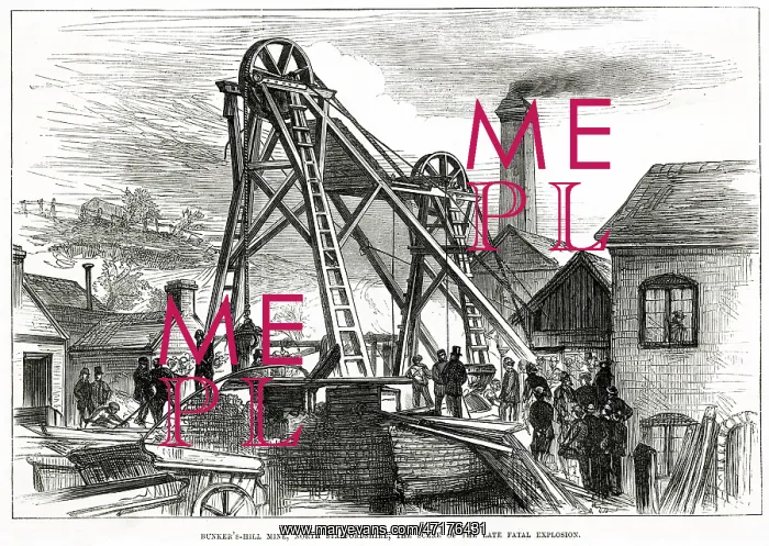 : BUNKER'S HILL MINE 1875 : BUNKER'S HILL MINE 1875